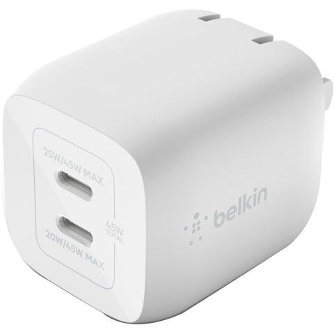 Belkin BoostCharge Pro Dual USB-C GaN AC Wall Adapter