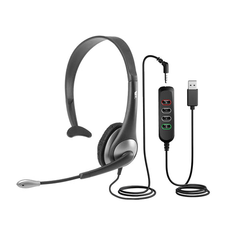 Cyber Acoustics Mono 3.5mm And USB Controller Headset