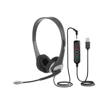 Cyber Acoustics Stereo 3.5mm And USB Controller Headset