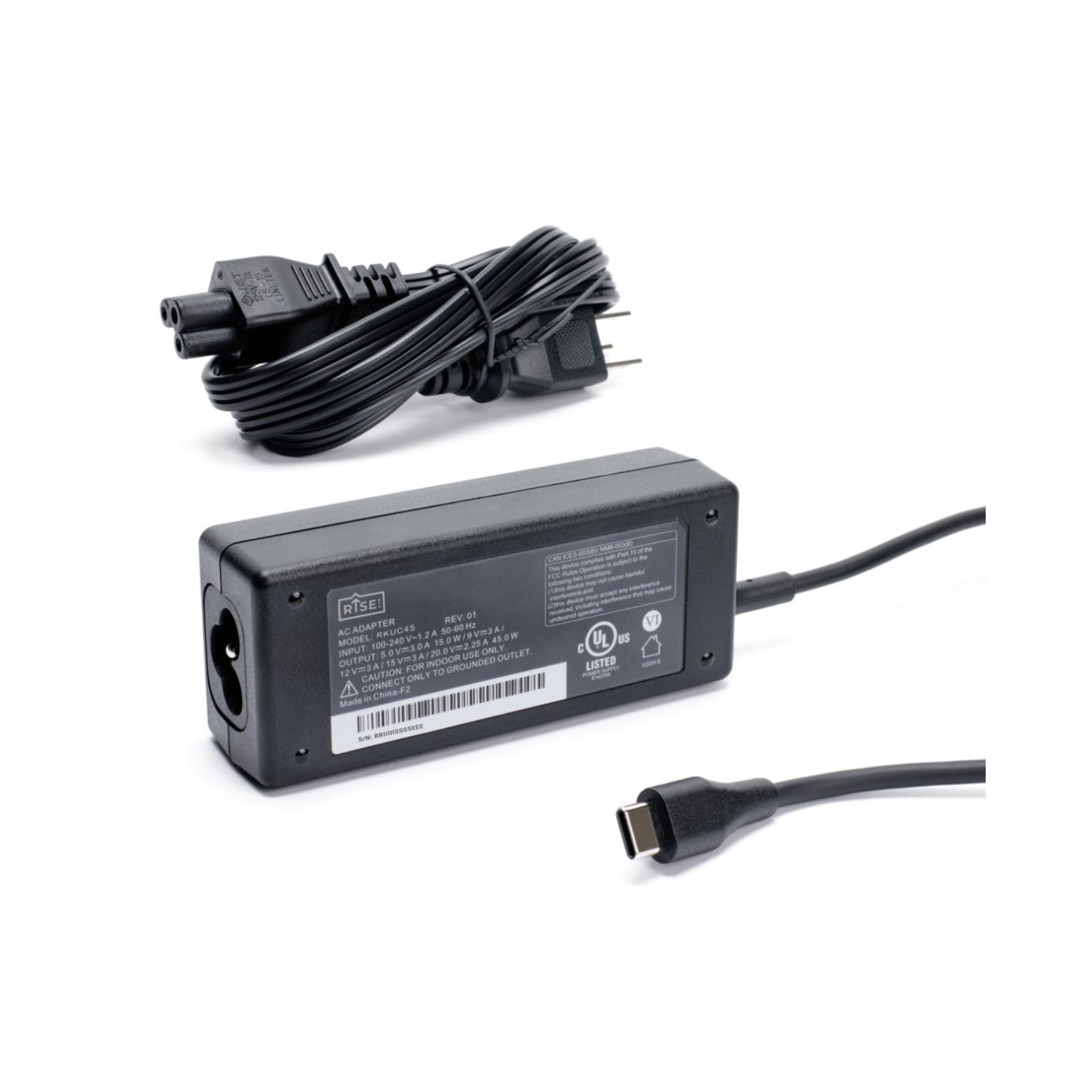 Rise K12 Universal USB-C AC Adapter (25 Pack)